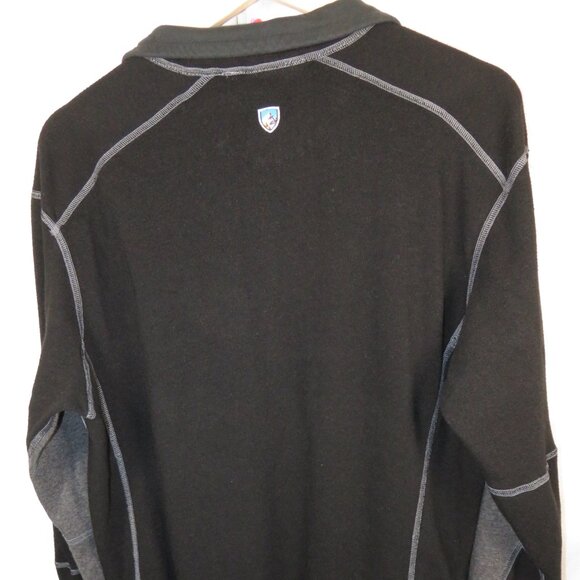 Kuhl Kashmira Sweater 1/4 zip pullover Black Mens size 2XL XXL - Picture 8 of 11